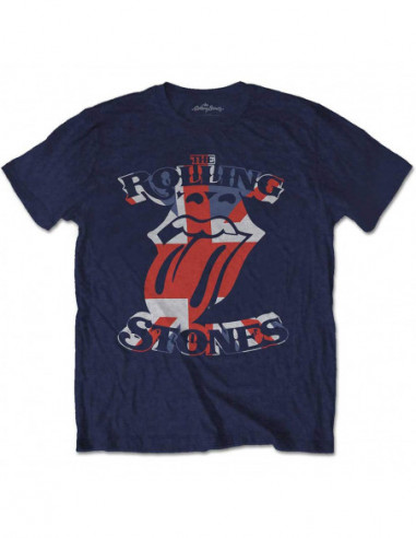 Rolling Stones (The): Men's Tee: British Flag Tongue (Large)