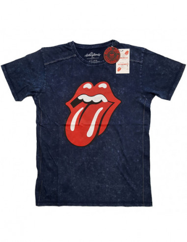 Rolling Stones (The): Snow Wash Classic Tongue Blue (T-Shirt Unisex Tg. 2XL)