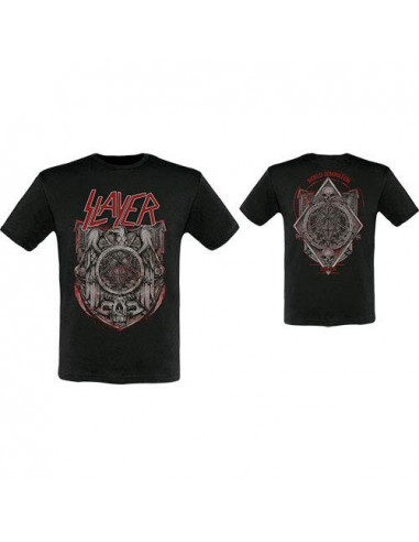 Slayer: Medal 2013/2014 Dates (Ex-Tour With Back Print) (T-Shirt Unisex Tg. S)