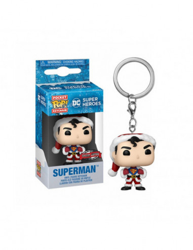 Dc Comics: Funko Pop! Pocket Keychain - Dc Holiday - Superman