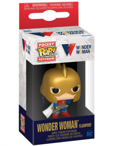 Dc Comics: Funko Pop! Pocket Keychain - Wonder Woman 80Th - Wonder Woman (Flashpoint) (Portachiavi)