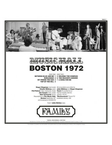 Family - Boston Music Hall 1972