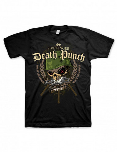 Five Finger Death Punch: War Head With Back Printing (T-Shirt Unisex Tg. M)