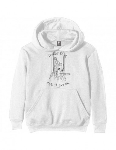 Billie Eilish: Party Favour White (Felpa Con Cappuccio Unisex Tg. 4XL)