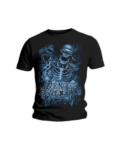 Avenged Sevenfold: Chained Skeleton Black (T-Shirt Unisex Tg. L)