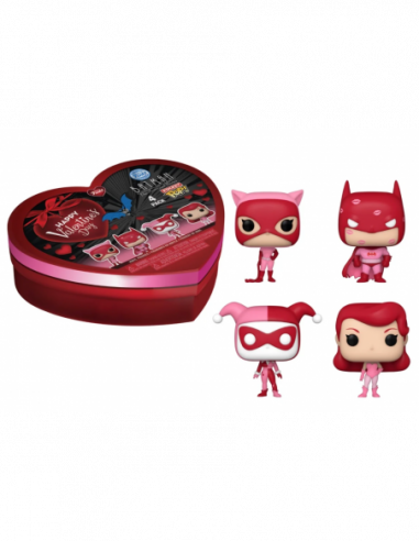 Dc Comics: Funko Pocket Pop - Dc Valentine - Box 4 Pieces