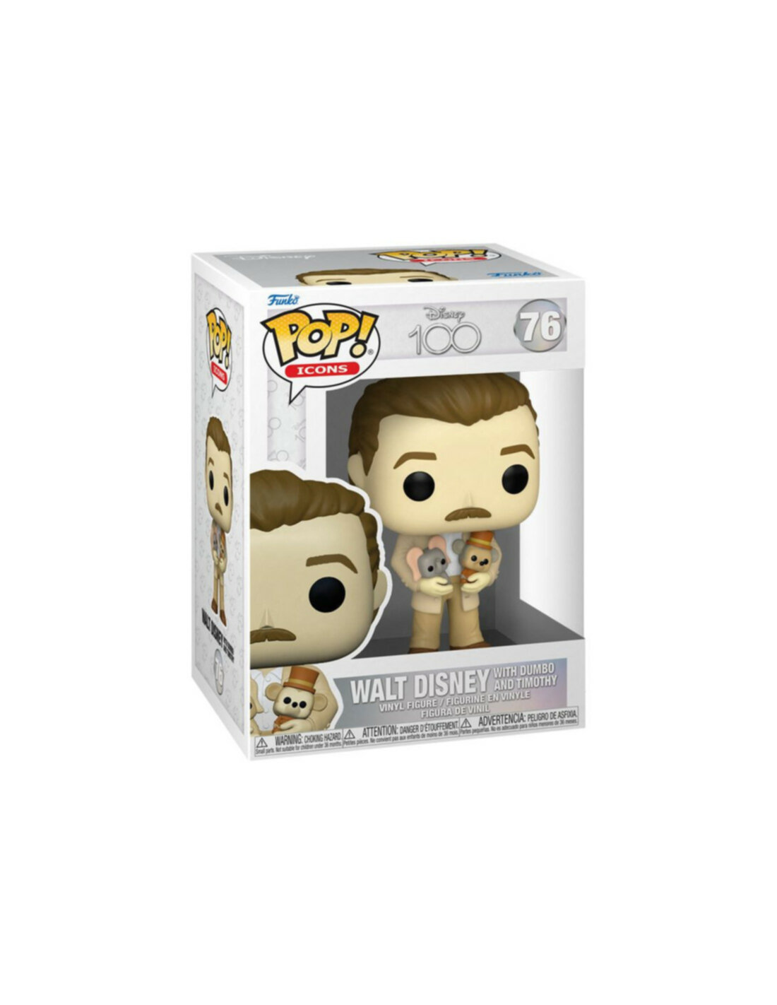 Buy Disney: Funko Pop! Icons - 100Th Anniversary - Walt Disney With ...