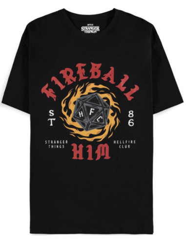 Stranger Things: Fireball Him Black (T-Shirt Unisex Tg. XL)