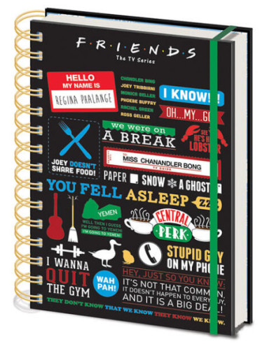 Friends: Pyramid - Infographic (A5 Wiro Notebook / Quaderno)