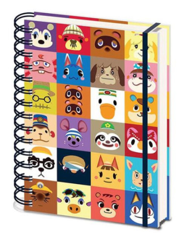 Nintendo: Pyramid - Animal Crossing - Villager Squares (A5 Wiro Notebook / Quaderno)