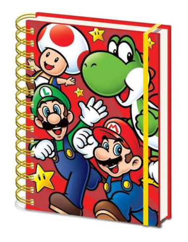 Nintendo: Pyramid - Super Mario - Run (A5 Wiro Notebook / Quaderno)