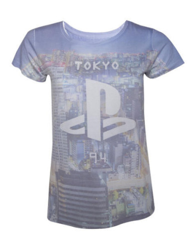 Sony: Playstation Sublimation Print (T-Shirt Donna Tg. L)