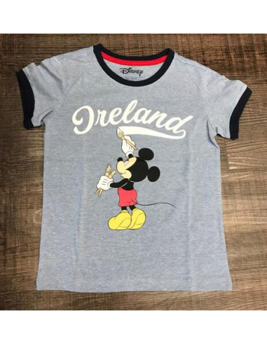 Disney: Mickey Mouse: Mickey Paints Ireland Blue (T-Shirt Bambino Tg. 86/92)