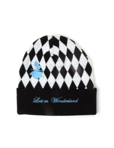 Disney: Alice In Wonderland Checkered Black (Berretto)