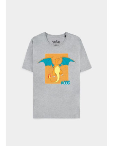 Pokemon: Charizard Grey (T-Shirt Unisex Tg. L)