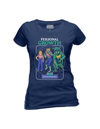 Steven Rhodes: Pyramid - Personal Growth Navy Fitted (T-Shirt Donna Tg. S)