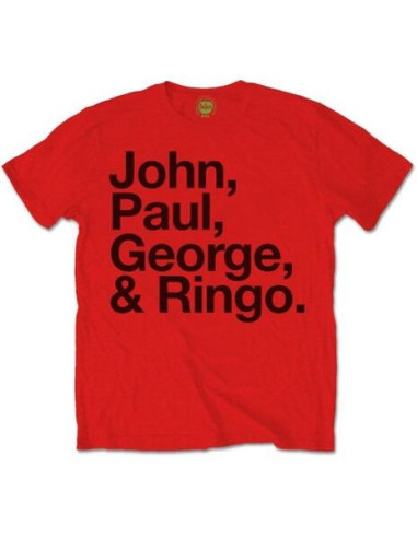 Beatles (The): John, Paul, George and Ringo Red (T-Shirt Unisex Tg. XL)