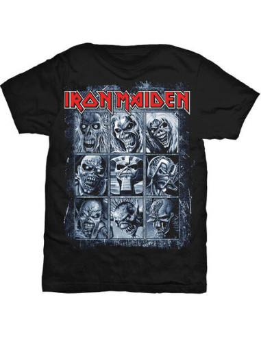 Iron Maiden: Nine Eddies Black (T-Shirt Unisex Tg. M)