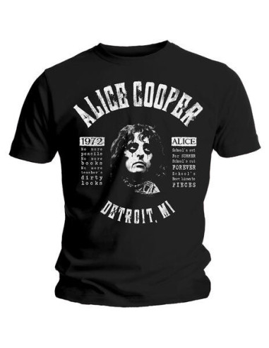 Alice Cooper: School's Out Lyrics Black (T-Shirt Unisex Tg. S)