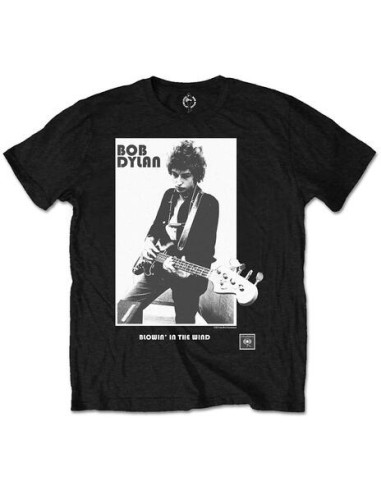 Bob Dylan: Blowing In The Wind Black (T-Shirt Unisex Tg. L)