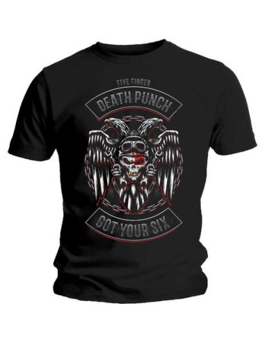 Five Finger Death Punch: Biker Badge (T-Shirt Unisex Tg. S)