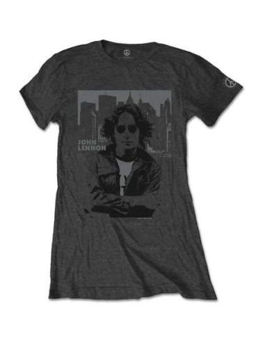 John Lennon: Denim Skyline (T-Shirt Donna Tg. S)