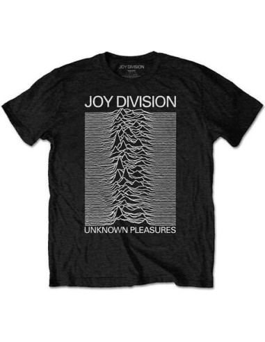 Joy Division: Unknown Pleasures White On Black (T-Shirt Unisex Tg. XL)