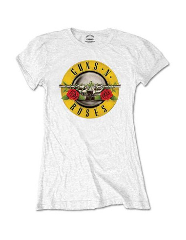 Guns N' Roses: Classic Logo White (Retail Pack) (T-Shirt Donna Tg. M)