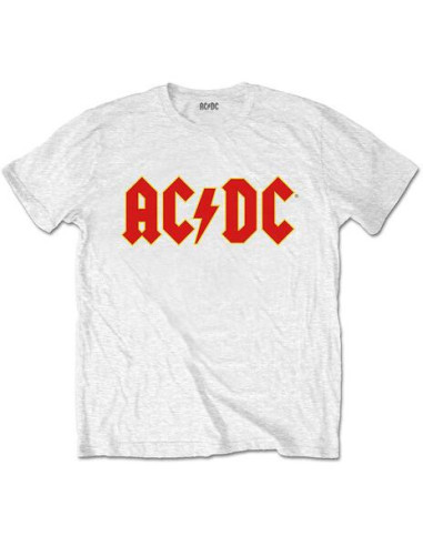 Ac/Dc: Logo White (T-Shirt Bambino 1-2 Anni)