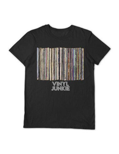 Vinyl Junkie: Black (T-Shirt Unisex Tg. S)