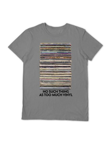 Too Much Vinyl: Grey (T-Shirt Unisex Tg. M)