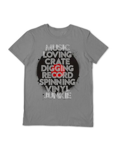 Pyramid: Music Loving Crate Digging - Grey (T-Shirt Unisex Tg. S)