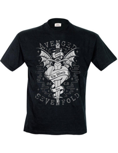 Avenged Sevenfold: Cloak And Dagger Black (T-Shirt Unisex Tg. L)