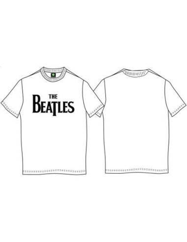 Beatles (The): Drop T Logo White (T-Shirt Unisex Tg. L)