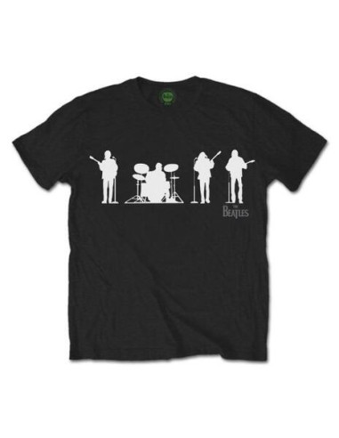 Beatles (The): Saville Row Line Up With White Silhouettes (T-Shirt Unisex Tg. XL)