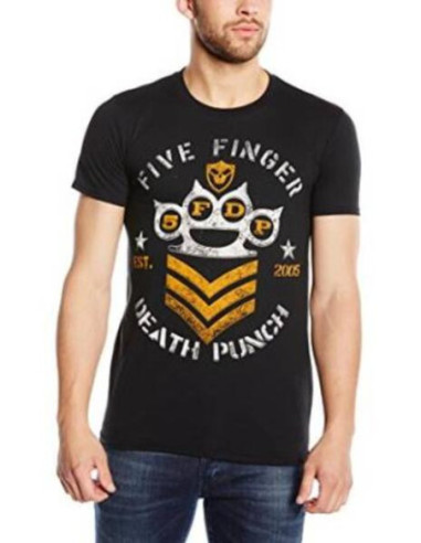 Five Finger Death Punch: Chevron Black (T-Shirt Unisex Tg. XL)