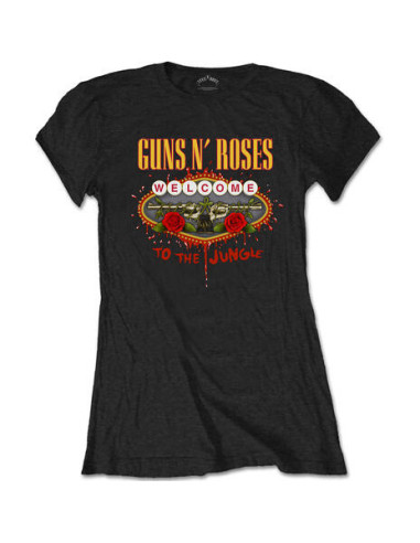 Guns N' Roses: Welcome To The Jungle Black (T-Shirt Donna Tg. M)