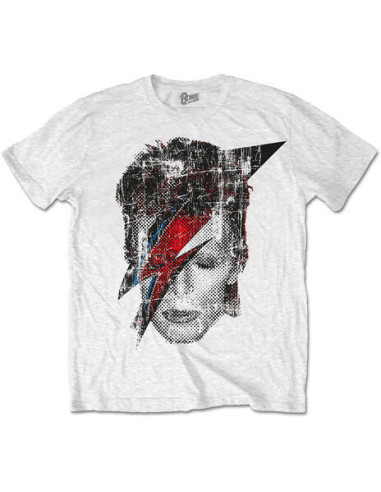 David Bowie: Halftone Flash Face (T-Shirt Unisex Tg. L)