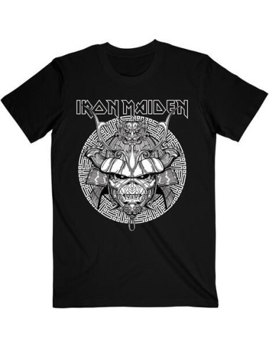 Iron Maiden - Iron Maiden Unisex T-Shirt: Samurai Graphic White (Large)