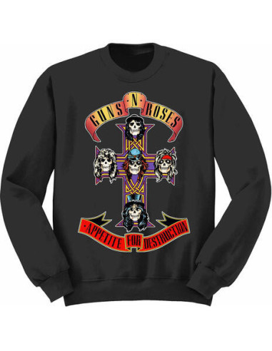 Guns N' Roses: Appetite For Destruction Black (Felpa Bambino Tg. 2XL)