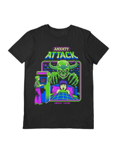 Steven Rhodes: Anxiety Attack (Black) (T-Shirt Unisex Tg. S)