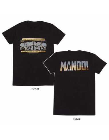 Star Wars: The Mandalorian - Row Of Helmets - Black (T-Shirt Unisex Tg. S)