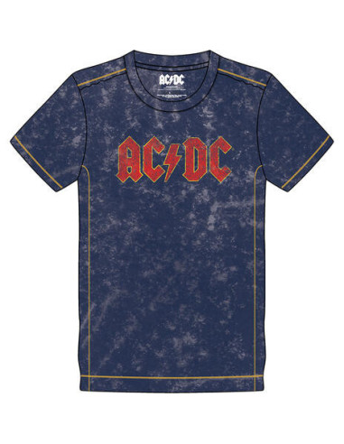 Ac/Dc: Logo Blue (Wash Collection)(T-Shirt Unisex Tg. M)