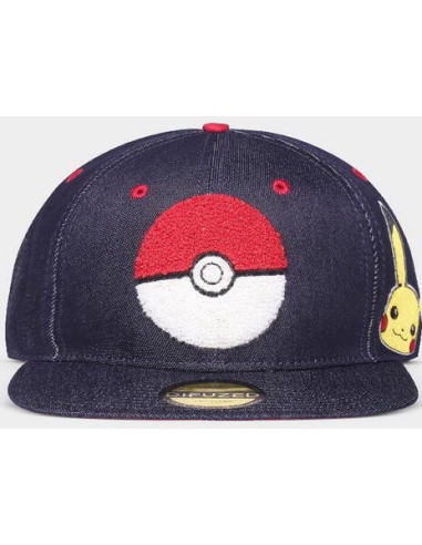 Pokemon: Denim Snapback Cap Novelty Blue (Cappellino)