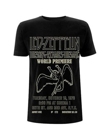 Led Zeppelin: Tsrts World Premier (T-Shirt Unisex Tg. XL)