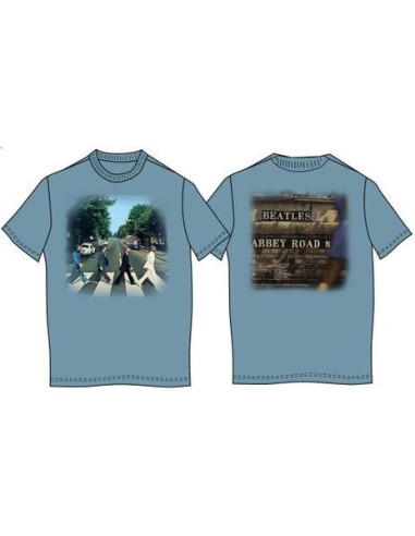 Beatles (The): Abbey Road Faded Denim (T-Shirt Unisex Tg. S)