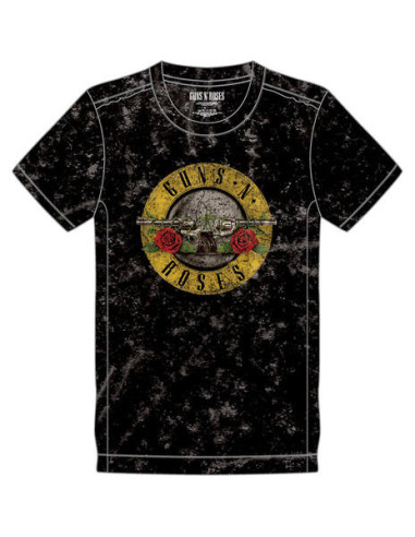 Guns N' Roses: Classic Logo Black (Wash Collection)(T-Shirt Unisex Tg. XL)