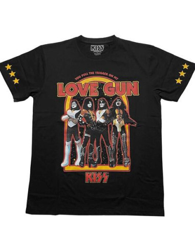 Kiss: Love Gun Stars (Sleeve Print) (T-Shirt Unisex Tg. L)