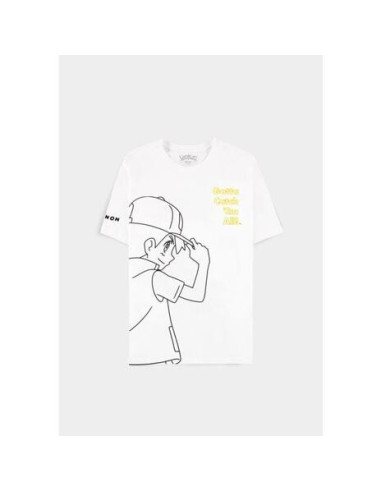 Pokemon: Ash White (T-Shirt Unisex Tg. XS)