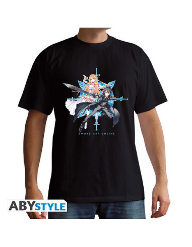 Sword Art Online: Kirito and Asuna Black Basic (T-Shirt Unisex Tg. M)